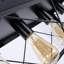 Lustre 5 lumières pour îlot de cuisine en métal noir mat avec structure en cage ouverte, ampoules non incluses-526652000-526652015