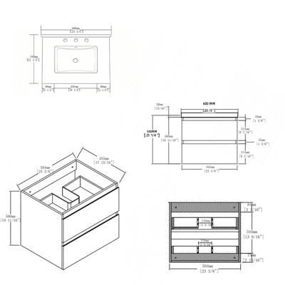 30 Inch Floating Bathroom Vanity with Sink, Soft-Close Drawer, 2-IN Carrara Cultured Marble Countertop Top & Backsplash,Plywood