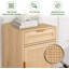Rattan Nightstand Set Of 2 With Drawers