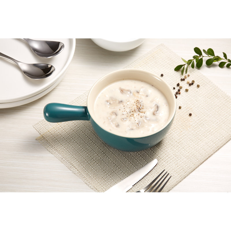 Cruche à soupe à l'oignon kook, 24 oz, bleu sarcelle ombré, ensemble de 4, Bleu sarcelle