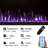 Modern Wall-Mounted And Recessed Electric Fireplace Inserts, 750W Or 1500W Heater Fireplace, Faux Log Or Crystal Hearth, Adjustable Realistic Flame, Remote Control And Smart Control By APP-2053783695