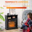 Foyer électrique 27 po avec cadre de cheminée, foyer encastrable remplaçable 1400 W avec bûche réaliste et effet de flamme, télécommande-1487560729