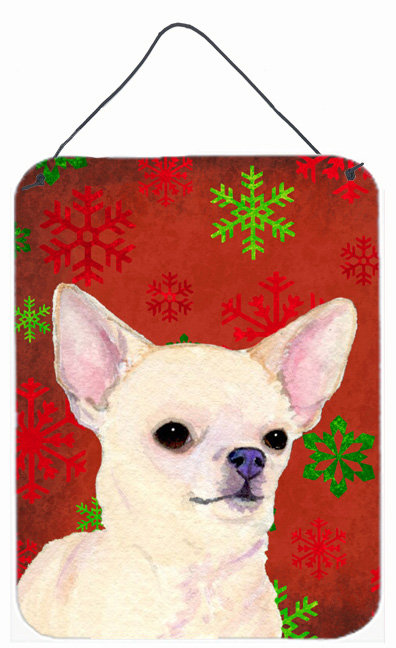 Impression sur plaque de noël des fêtes flocons de neige, Chihuahua 2