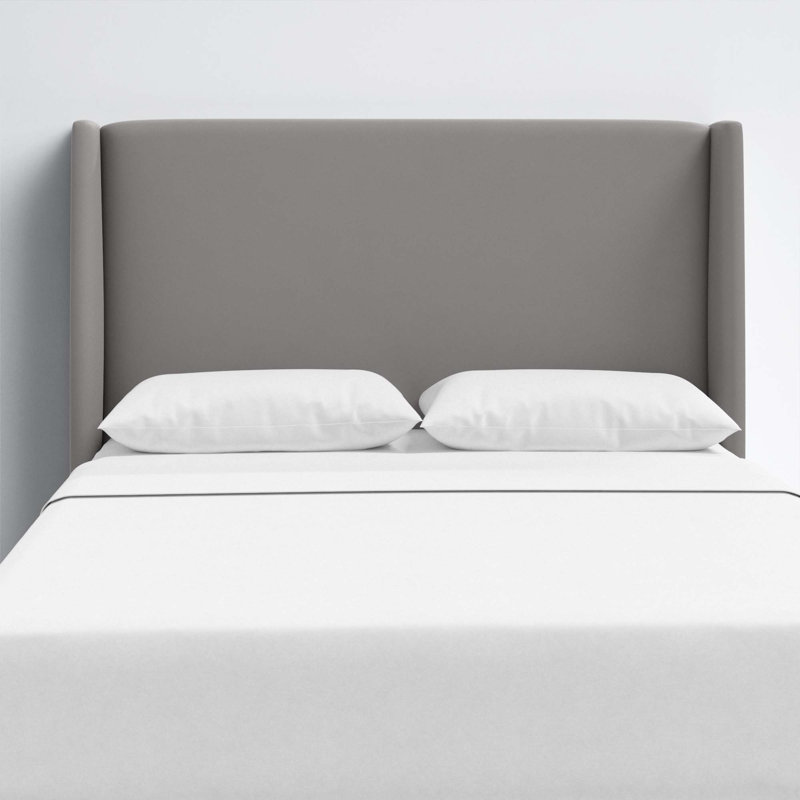 Wilburg Faine Headboard, Classic Otter Performance Velvet, Full