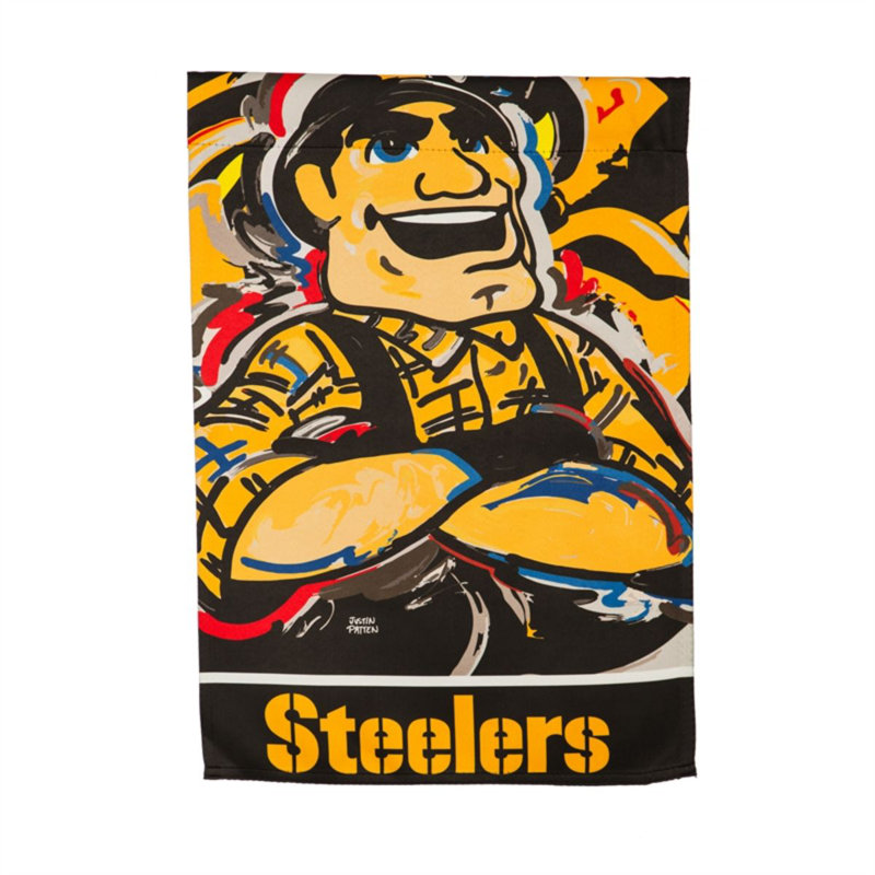 Drapeau de jardin en polyester 18 x 13 po Pittsburgh Steelers