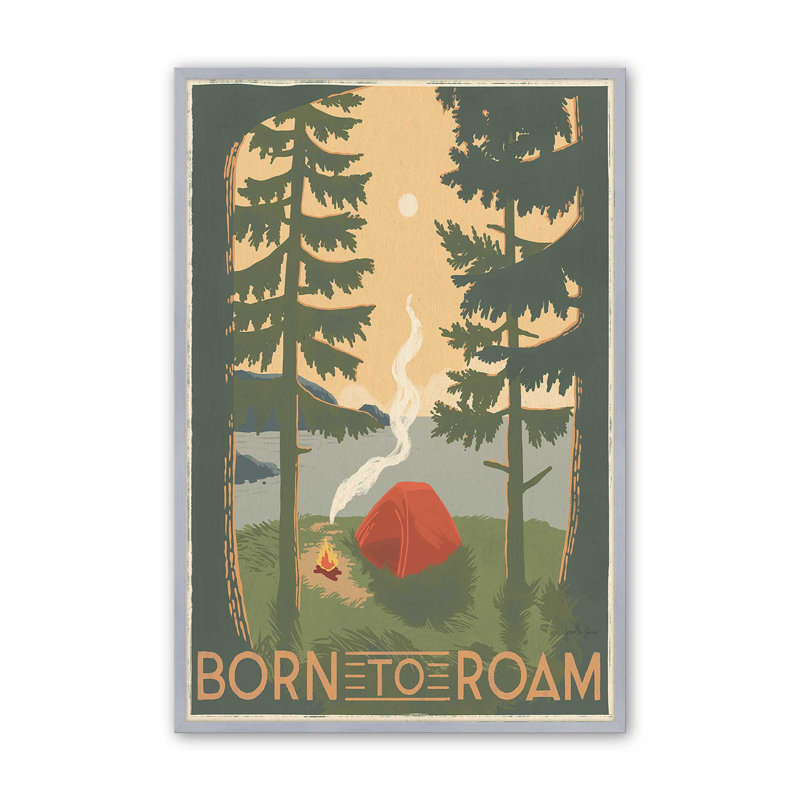 Impression de forêt, Cadre en chrome poli, H 25,25 po x l 19,25 po