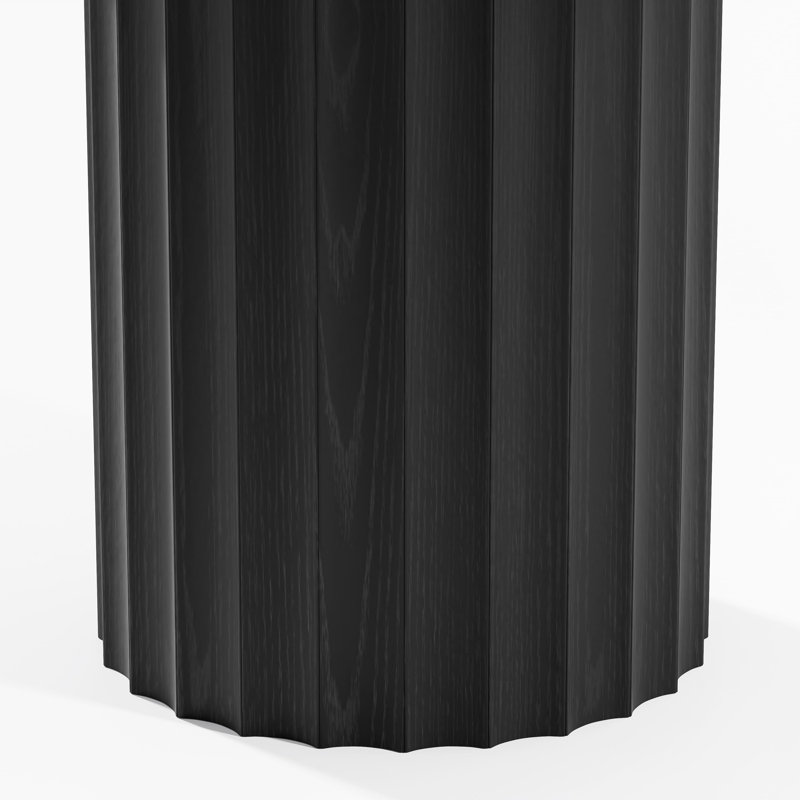 Table de salle à manger en bois massif, Noir, noir, noir, noir, H 30 po x L 60 po x l 60 po