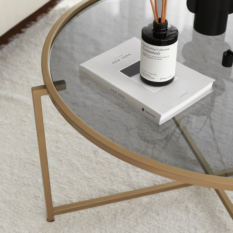 Dorfman Frame Coffee Table, Gold