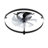  Cissline 20" Modern Black Flush Mount Ceiling Fan Light with Light and Remote for Bedroom/Living Room