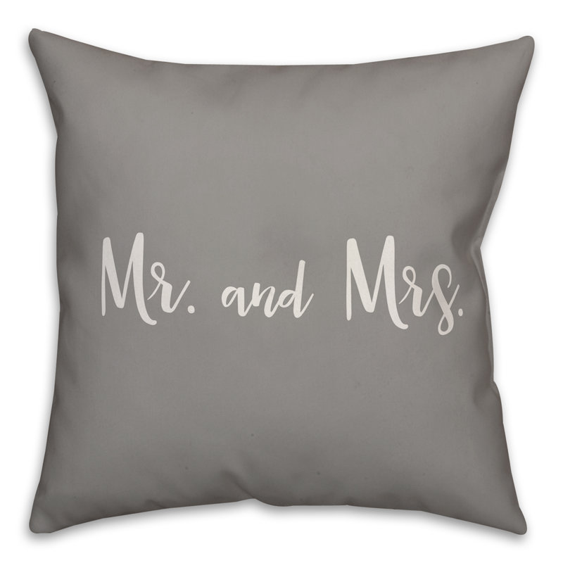  Coussin Mr et Mme, Gris, Coussin et housse de coussin
