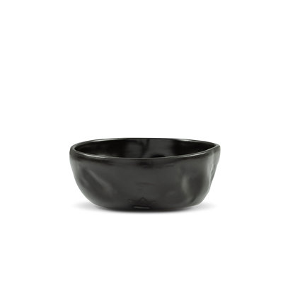 Zacarri Lot de 2 bols bosselés, grand format, noir mat
