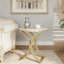 Petite table d'appoint avec structure en métal
