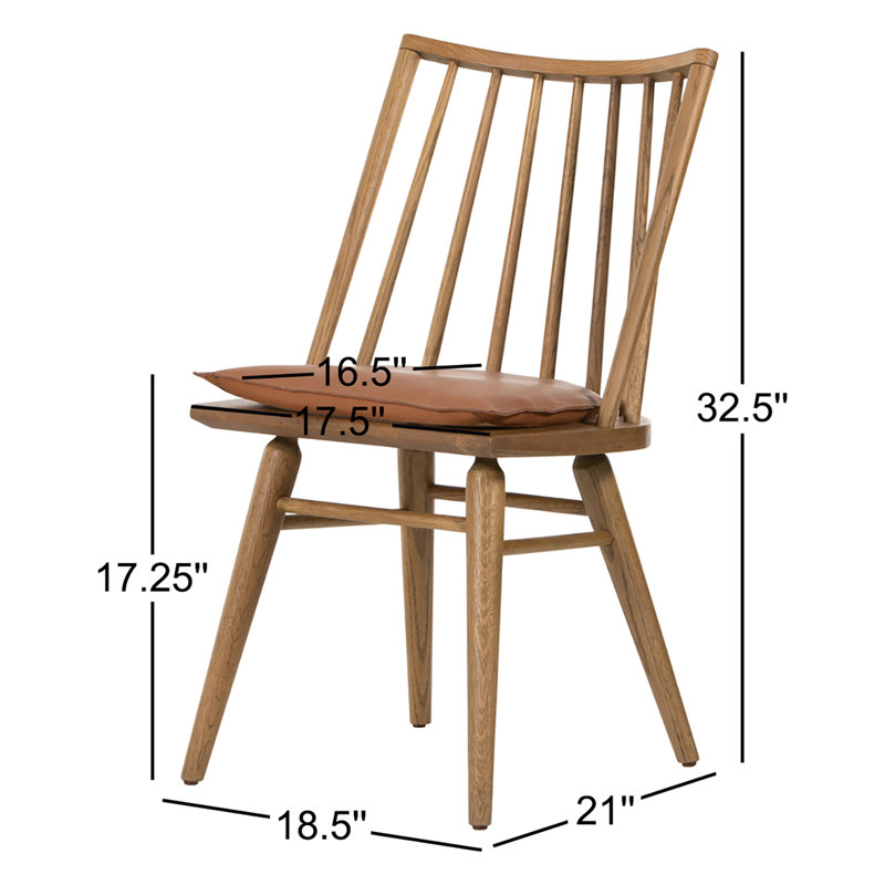 Lewis Solid Wood Dining Chair, Sandy Oak