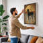 Silhouette Horse in Gold Art Deco - Wrapped Canvas-1739914659-1739914683