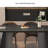 Modern Rectangular Rock Slab Dining Table Chair 4 - Person Double Pedestal Dining Set-101913799