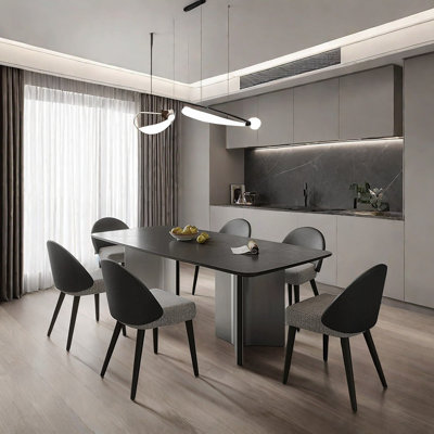 Modern Rectangular Sintered Stone Dining Table Rectangular Dining Set