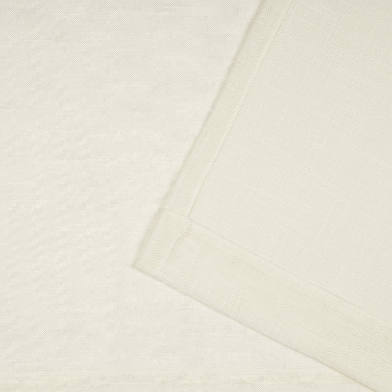 Leon Semi-Sheer Curtain Panel Pair, 54" W x 96" L, Ivory