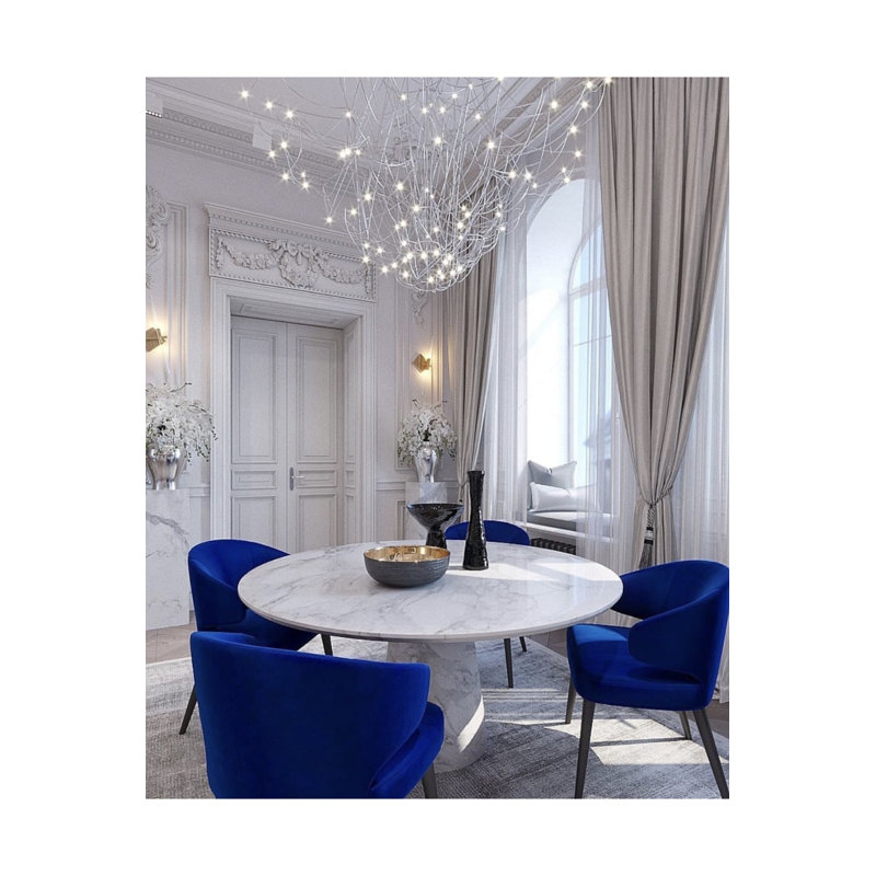 Turner Round Dining Table, White