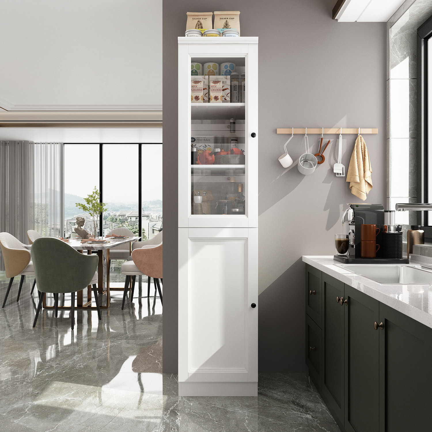 Winston Porter 70.9'' Kitchen Pantry & Reviews Wayfair Canada