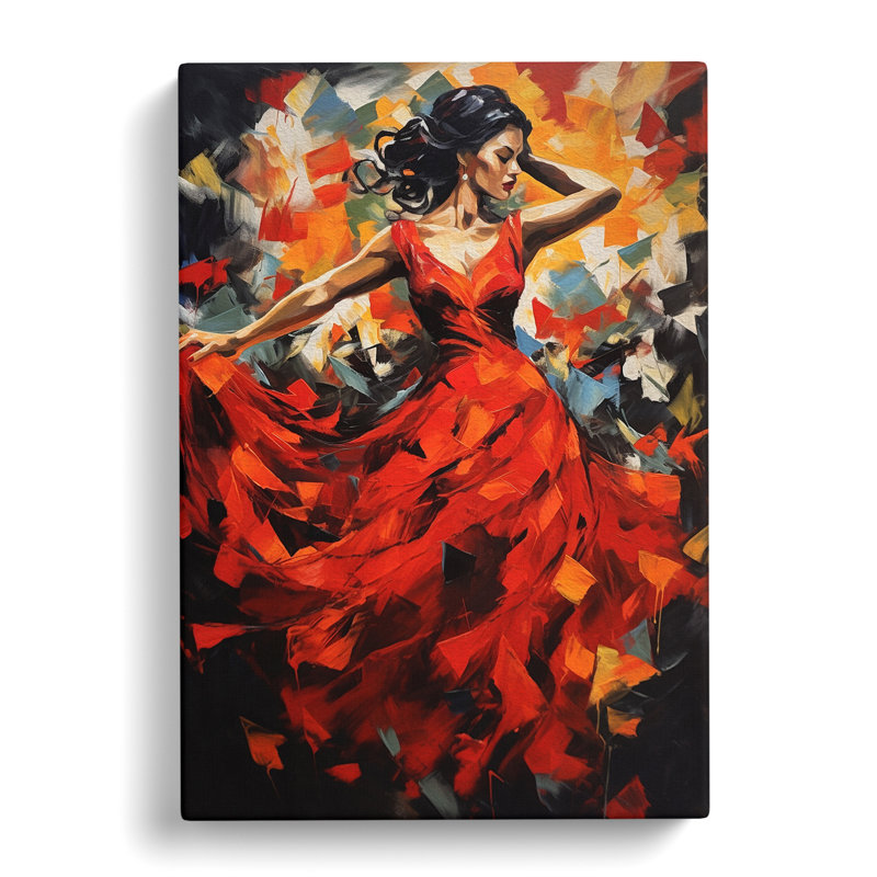 Flamenco Dancer Dadaism - No Frame Print, 60cm H x 40cm W x 3cm D