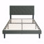 Grand lit plateforme tapissier grand capitonné-906504239