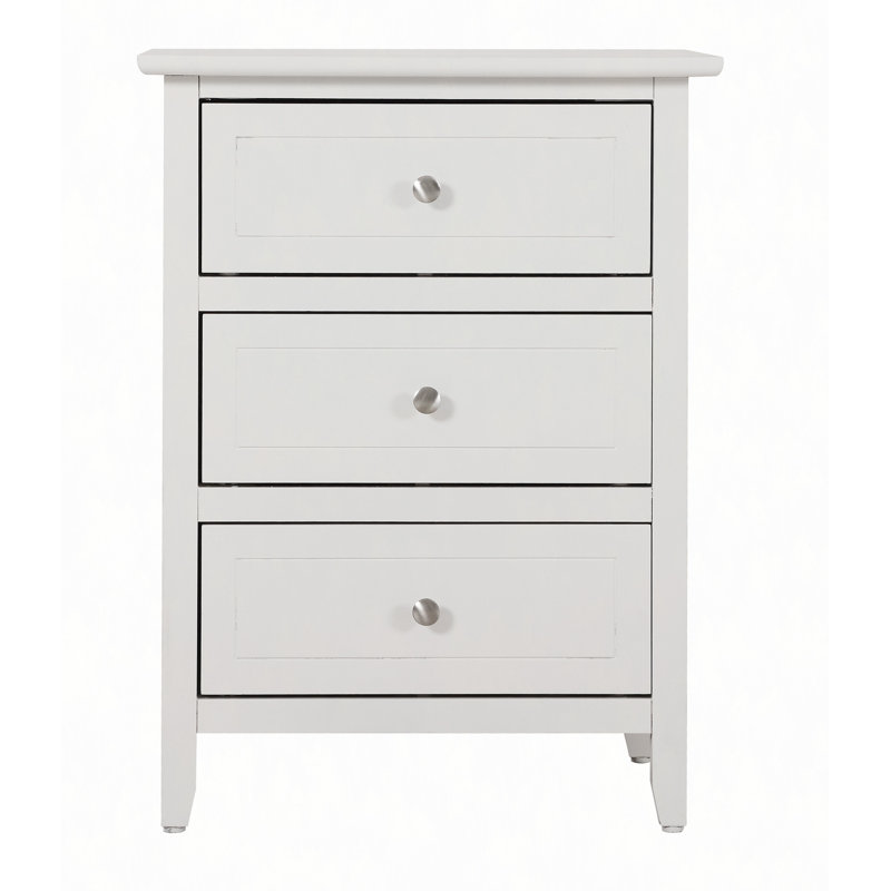 Versatile Transitional Nightstand, White