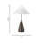 Kelly Wearstler Nebeker 1 Light Bedroom Home Office Living Room Lamp In Pearl Finish With White Linen Shade-360874548