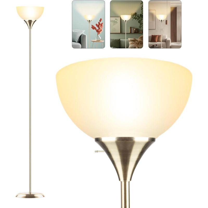 Modern LED Floor Lamp With Minimalist Design - Adjustable Reading Light For Living Room, Bedroom, Office, Black