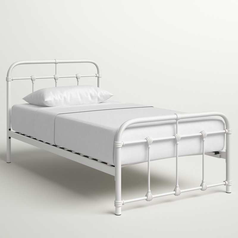 Johnathon Metal Bed, Twin, White