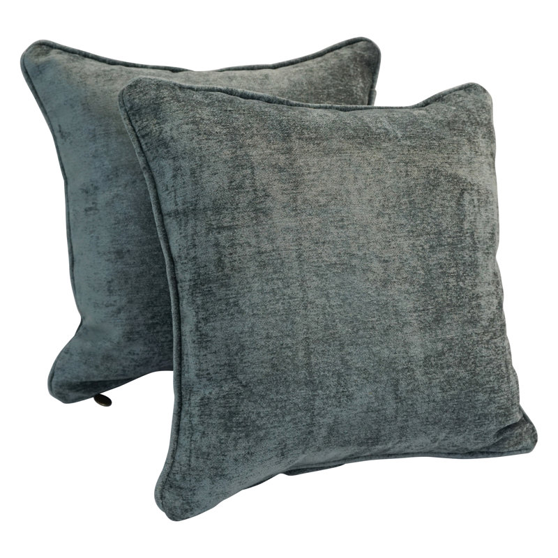 Coussin en chenille , Gris uni