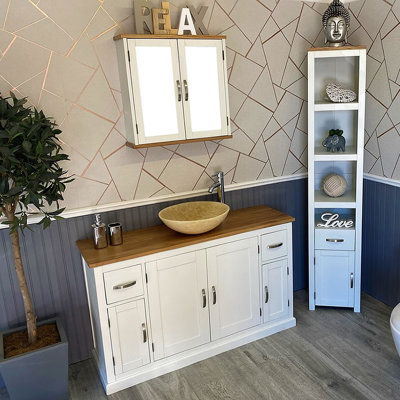 Annandale 1231mm Single Bathroom Vanity with Vessel Stone Basin