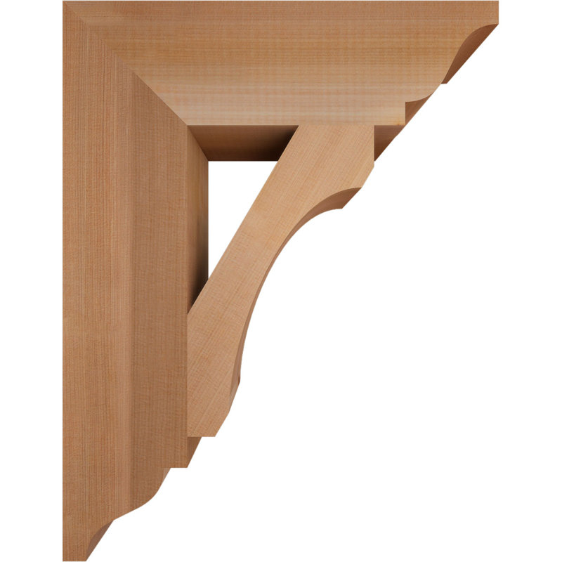Support en bois rustique traditionnel BKTLEC01, Cèdre rouge de l'Ouest (lisse), H 18 po x l 3,5 po x P 14 po