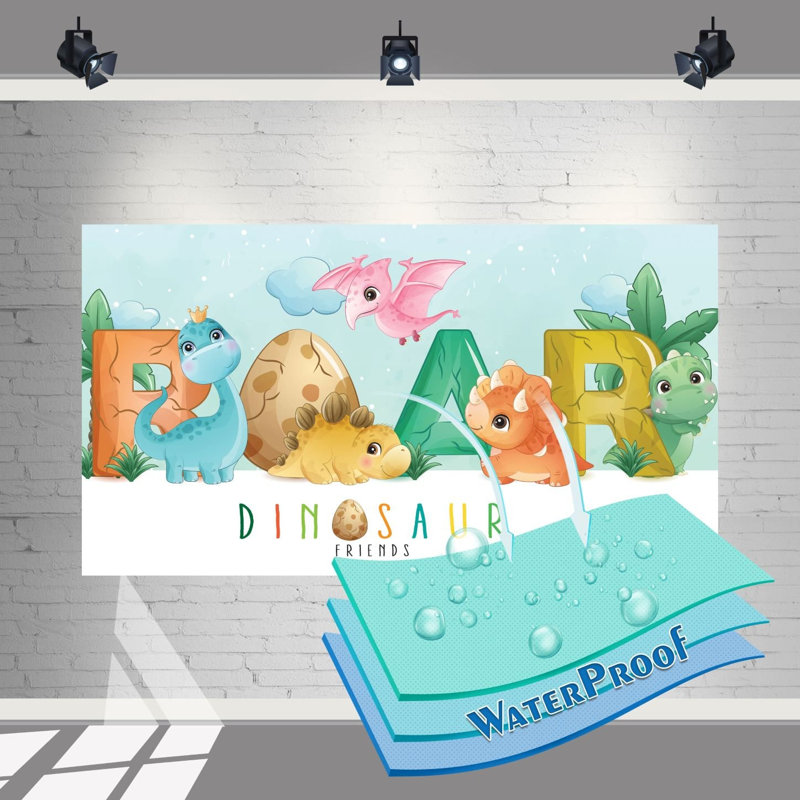 5x3FT Dino Roar Backdrop for Birthday