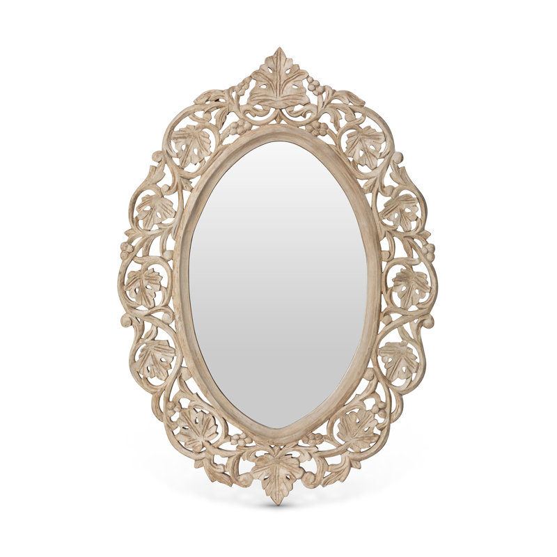 Vichy Oval Solid Wood Wall Mirror