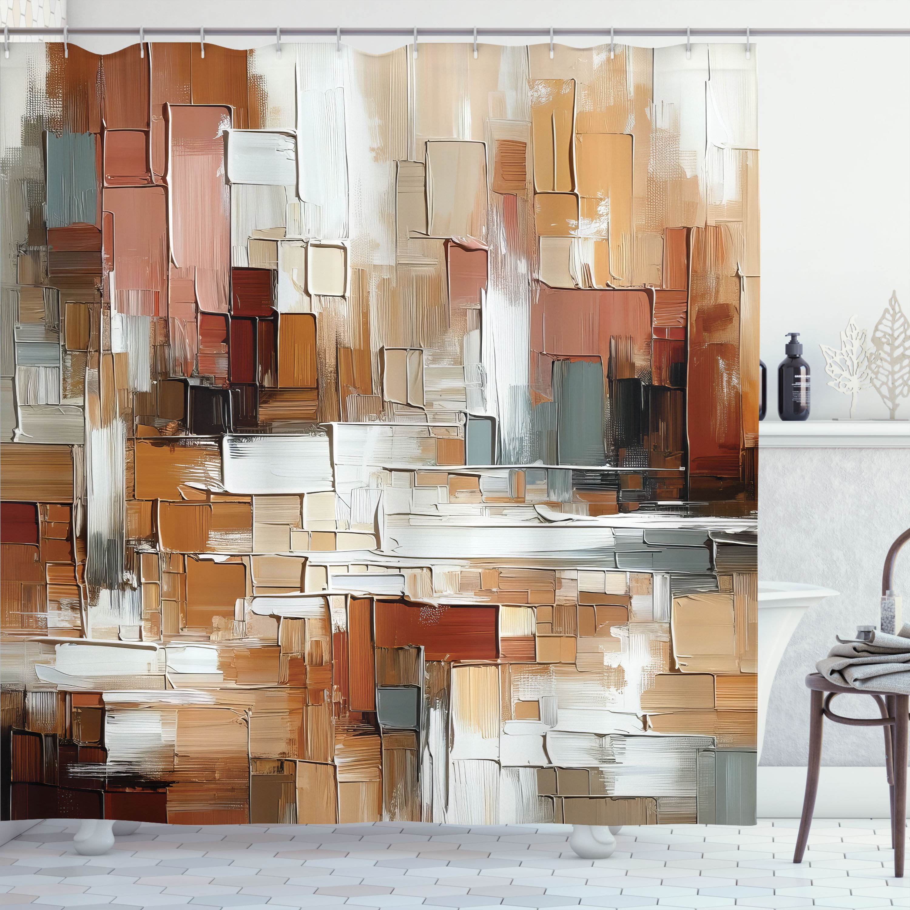 Amber Swirl Dawn Shower Curtain NCU0LDH859