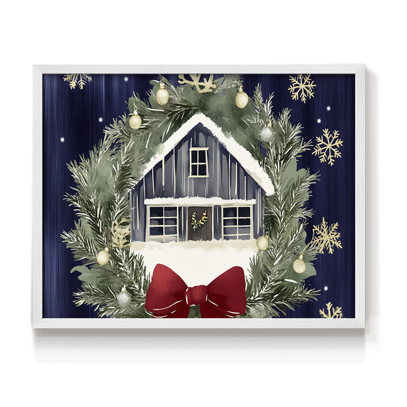 «Chirstmas Art» - Dccxxxxxxxx - Impression encadrée, H 8 po x l 10 po, Blanc