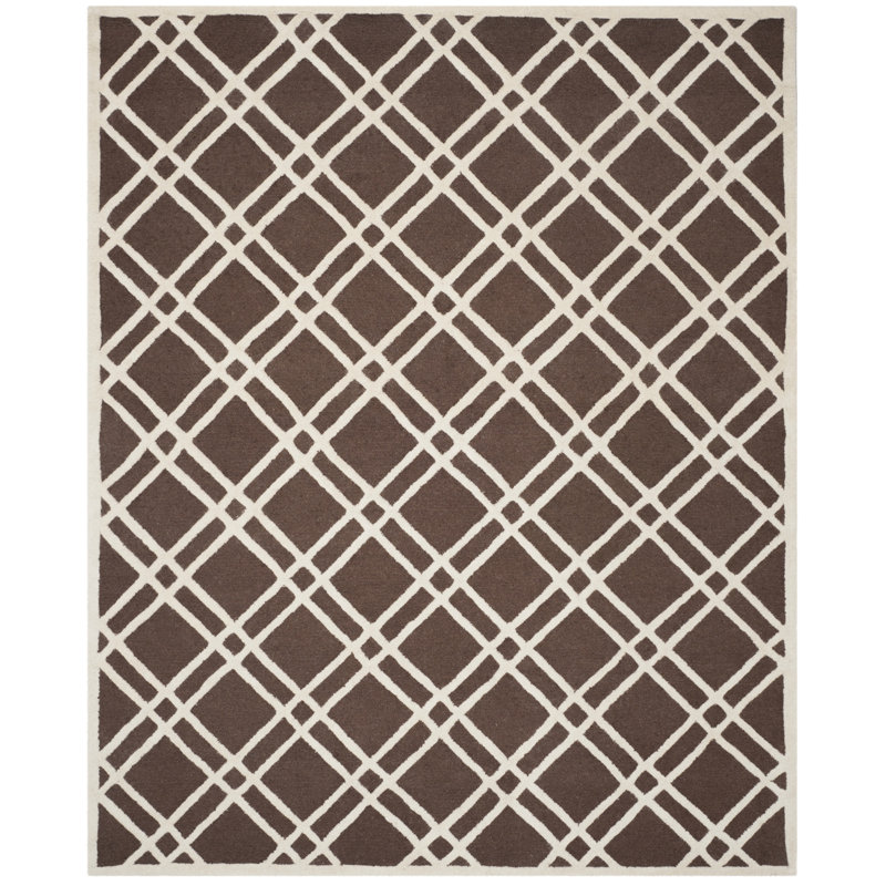 Ellicott Hand Tufted Wool Geometric Rug, Rectangle 5' x 8'