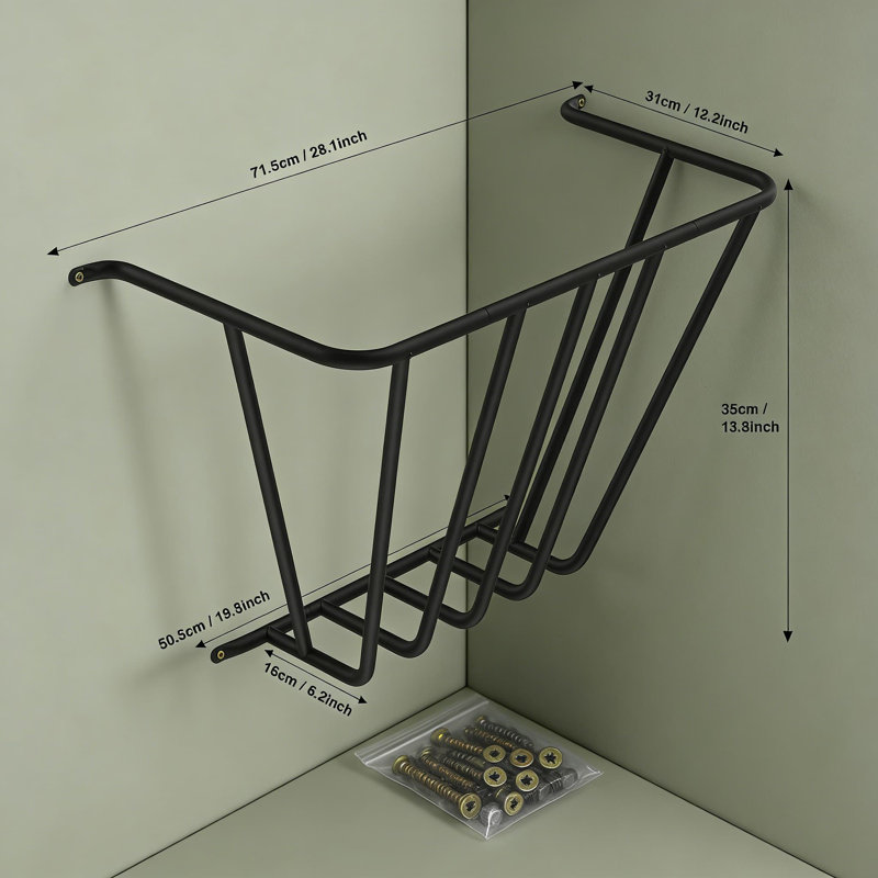 Heavy-Duty Wall Mounted Storage Rack For Blankets, Towels, Toys, And Clothes - Large Capacity Space Saving Organizer For Living Room, Bedroom, And Bathroom
