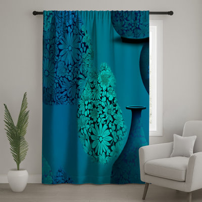 Rideaux et voilages décoratifs à motif floral - 1 panneau