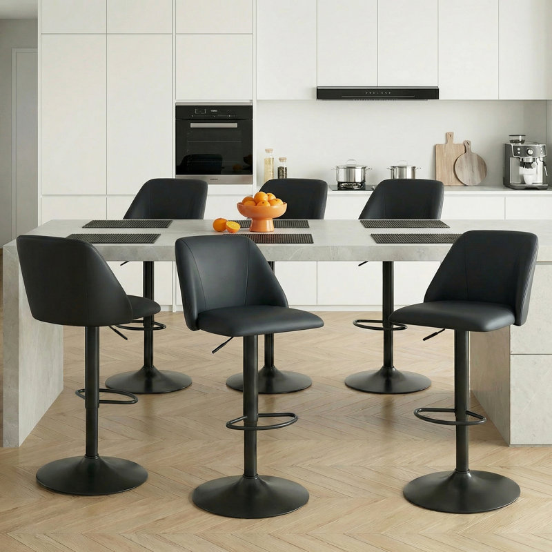 Chaise de bar pivotante à hauteur réglable, Black
