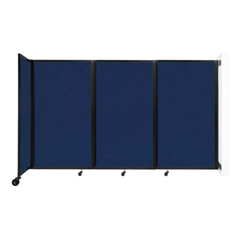 11 - Cloison pliante à panneaux, 3, Bleu marine, H 60 po x l 102 po x P 12 po
