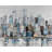 Abstract Urban Skyline Polyester Placemat - Cities Bedroom Decor