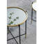 Ensemble de 2 tables d'appoint gigognes avec plateau en verre-1577027305