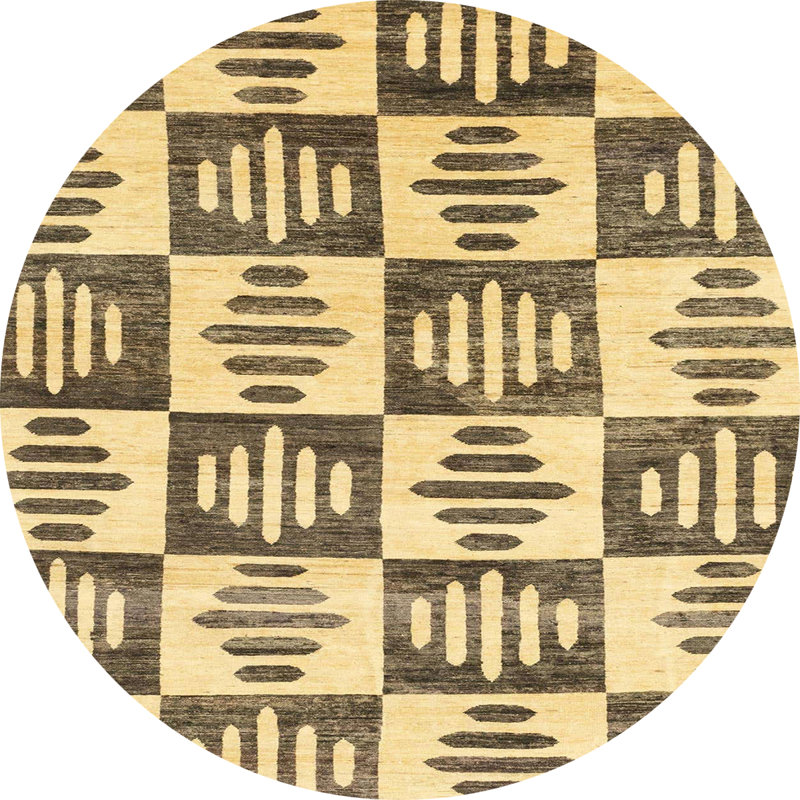 Abstract Indoor Rug, Round 5'