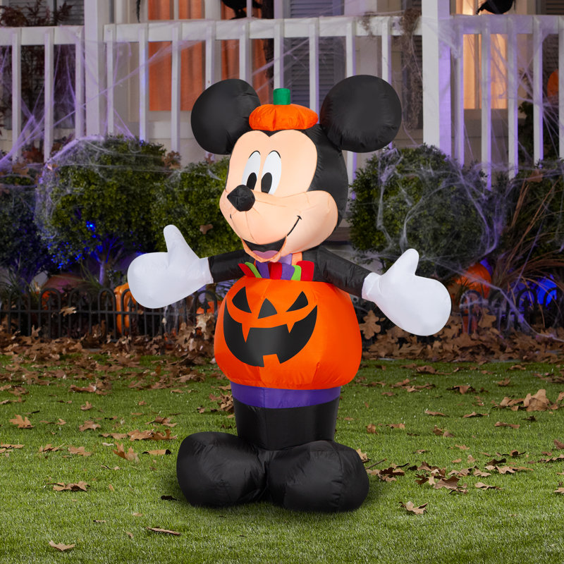 Airblown Mickey Dressed in Pumpkin Outfit Disney