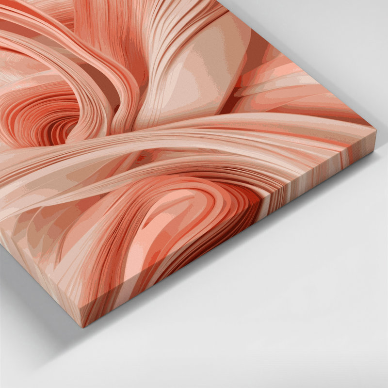 Digital Abstraction 12 Beige Canvas Wall Art