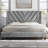 Permelia Upholstered Bed Tufted Headboard with Wing Side
