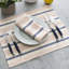Ensemble de 4 napperons à rayures crème, bleu et rose French Home