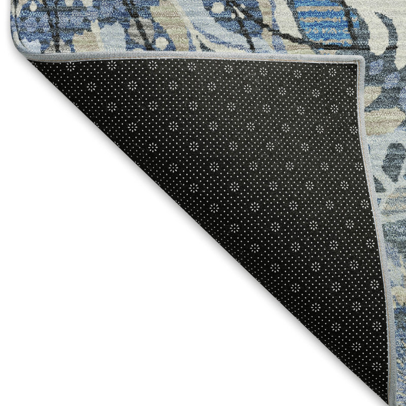 Tapis motif cachemire intérieur / extérieur lavable à la machine Norrell ACN2335, Rectangulaire 3 pi x 5 pi