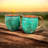 Ambiente Handmade Santa Clara Copper Mugs Set of 2 – Hammered Barrel Moscow Mule Mugs with Mint Patina Finish, Pure Copper Mugs, Copper Drinkware, Hammered Copper Cups, Handcrafted Copper Mugs